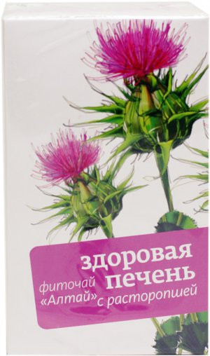 Фиточай Алтай №8 Здоровая печень с расторопшей при интоксикации, отравлениях, очишает кровь, 2г, 20шт