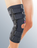 Ортез коленный Collamed medi полужесткий регулируемый шарнирный для иммобилизации и ограничения движения, серый, G060-14
