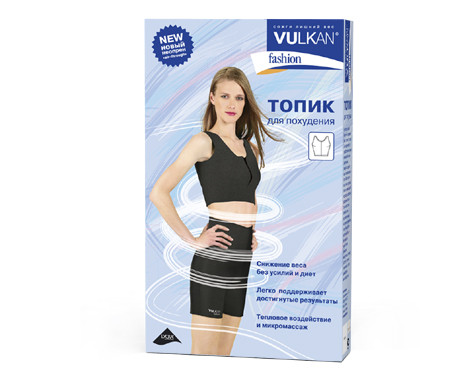 Топик Vulkan / Вулкан Fashion, для похудения, эффект сауны,поддерживает упругость мышц живота, груди