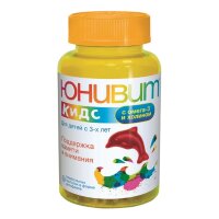 Юнивит Кидс Омега-3 с Холином жевательные пастилки в форме дельфинов, доп источник витаминов, 30шт