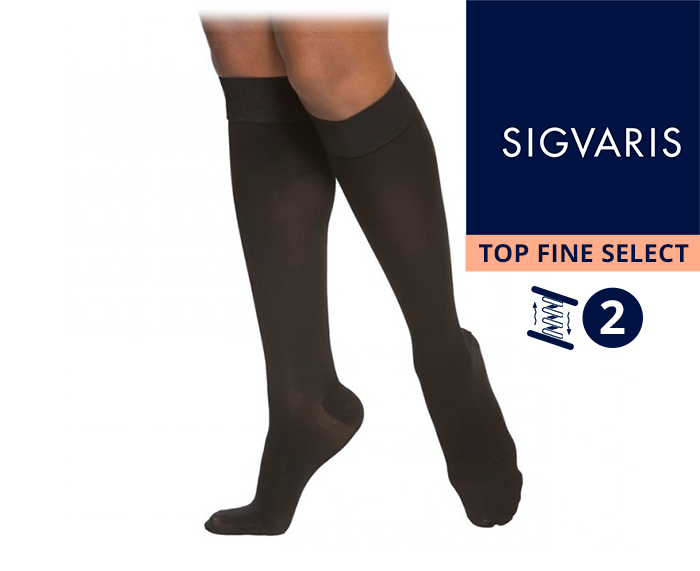 Гольфы Sigvaris Top Fine select 2-го класса компрессии унисекс непрозрачные, TFS2-G