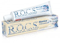 Паста зубная отбеливающая Рокс / Rocs Bionica, натуральная, для всей семьи, очищает, полирует эмаль, 74гр