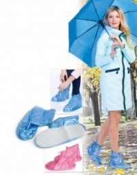 Чехлы грязезащитные Bradex / Брадекс, для женской обуви без каблука, от грязи и воды, размер XL, цвет голубой, KZ0333