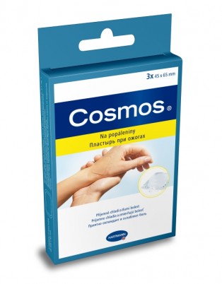 Пластырь Cosmos Hydro-Active (Космос Гидро-Актив) от ожогов от Hartmann, размер 4.5х6.5см, 3шт, 536057