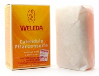 Мыло растительное для детей Weleda / Веледа с календулой, восстанавливает, успокаивает, защищает, объем 100г