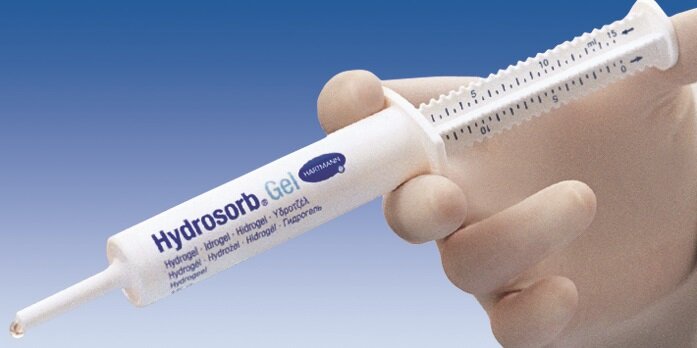 Гидрогель аморфный Hydrosorb gel (Гидросорб гель) в шприце для быстрого заживление ран, 15г, 900844