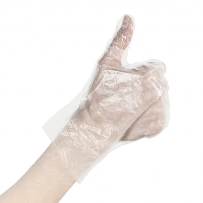 Перчатки одноразовые полиэтиленовые прозрачные текстурированные, 100шт, размер L-XL, 7090