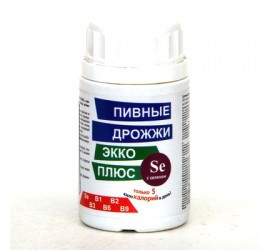 Дрожжи пивные Экко Плюс с селеном обладают антиоксидантным свойством, выводят ионы тяжелых металлов, 100шт
