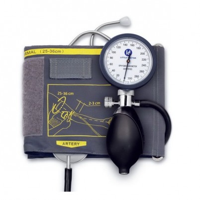 Тонометр механический на плечо Little Doctor, встроенный стетоскоп, окружность плеча 25-36 см, фиксирующие кольцо, LD-81