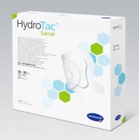 Повязка HydroTac sacral (Гидротак сакрал) на крестец губчатая самоклеящаяся гидрогелевая 18х18см, 3шт, 685826