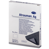 Повязка Atrauman AG (Атрауман АГ) с серебром мазевая антибактериальная, 5х5см, 3шт, 499570