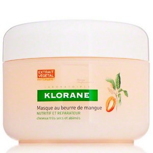 Маска для волос Клоран / Klorane с маслом манго, питает, увлажняет, восстанавливает, придает гладкость 150мл