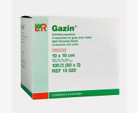 Салфетки Gazin (Газин) марлевые стерильные с Y-образным вырезом 8-ми слойные, 10х10см, 100шт, 13522