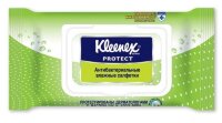 Салфетки влажные антибактериальные Клинекс / Kleenex, состав с пропиткой, убивают бактерии, упаковка 40шт