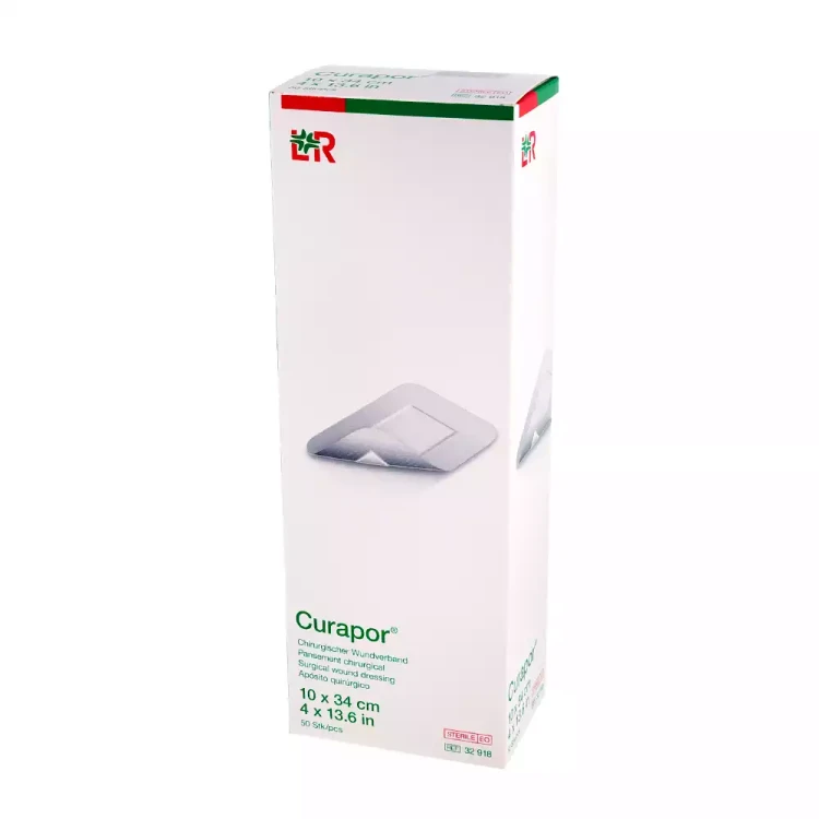 Повязка Curapor (Курапор) абсорбирующая стерильная, 10х34см, 50шт, 32918