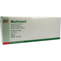 Бинт Mollelast (Моллеласт) для фиксации повязок, канюль и синтетических шин, 6см х4м, 20шт, 14411