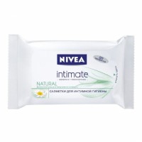 Салфетки для интимной гигиены Нивея / Nivea Intimo Natural, деликатный уход, очищают, восстанавливают, 20шт