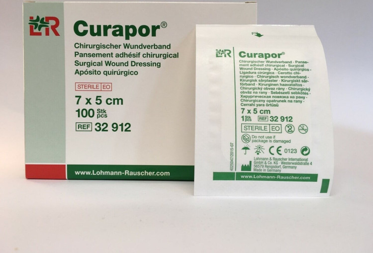 Повязка Курапор (Curapor) послеоперационная стерильная, 7х5см, 32912
