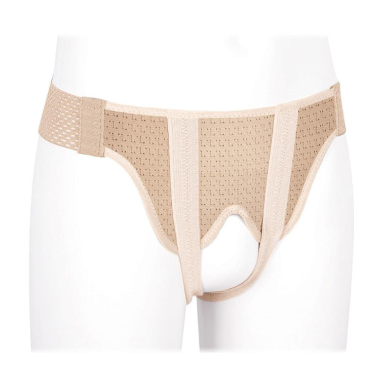 Бандаж  Экотен паховый грыжевой с двумя съемными двойными пелотами, бежевый, OPT ГПП-443