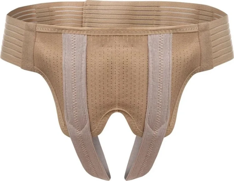 Бандаж  Экотен паховый грыжевой с двумя съемными двойными пелотами, бежевый, OPT ГПП-443