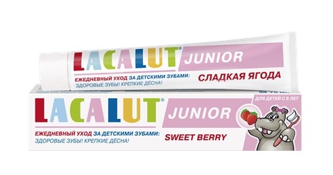 Паста зубная для детей Лакалют / Lacalut джуниор, сладкая ягода, с 8 лет, защищает от кариеса, объем 75мл