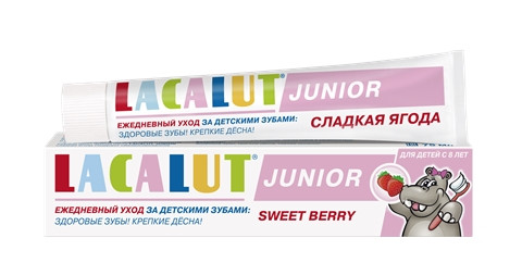 Паста зубная для детей Лакалют / Lacalut джуниор, сладкая ягода, с 8 лет, защищает от кариеса, объем 75мл