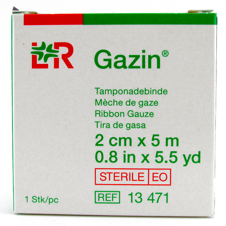 Тупферы Gazin (Газин) марлевые однослойные стерильные в рулоне, 2см х5м, 13471