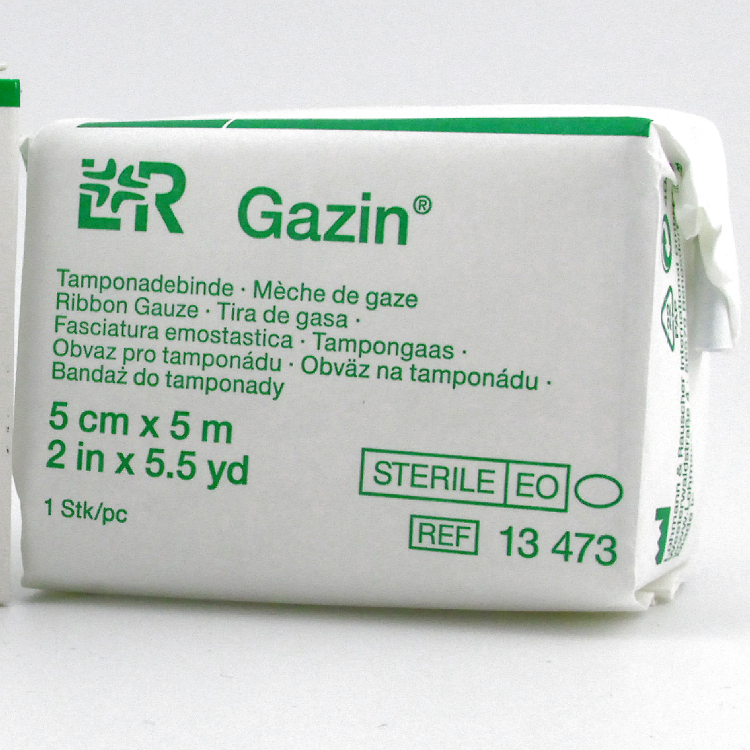 Тупферы Gazin (Газин) марлевые однослойные стерильные в рулоне, 2см х5м, 13471