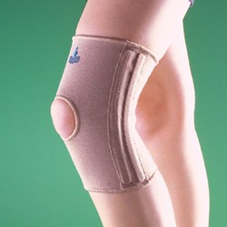 Бандаж на коленный сустав OPPO Medical, 4 шины, открытое колено, средняя степень фиксации, укороченный, 2233