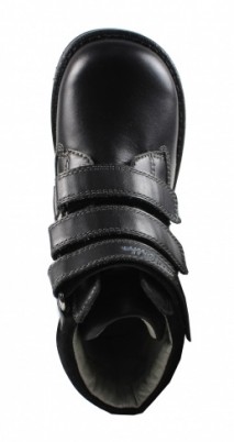 Ботинки Сурсил-Орто для мальчика демисезонные ортопедические черные для стабилизации плоскостопия, 23-253