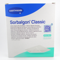 Повязка Сорбалгон Классик (Sorbalgon Classic) 10х10см, из волокон кальция-альгината для экссудирующих и кровоточащих ран, 999013