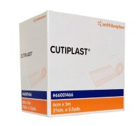 Повязка Cutiplast Non Sterile послеоперационная самоклеющаяся с неприлипающей прокладкой, в рулоне 5м х6см, 66001466