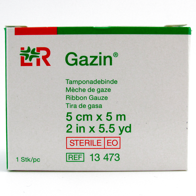 Тупферы Gazin (Газин) марлевые однослойные стерильные в рулоне, 5см х5м, 13473
