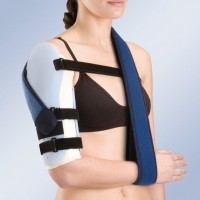 Ортез на плечевой сустав Orliman разгружает связочный аппарат состоит из двух частей соединеных ремнями белый, TP-6400