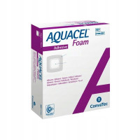 Повязка Aquacel Foam (Аквасель Фом стерильная, для ран, с силиконовым адгезивом, технология Гидрофайбер, 15 х 15 см, 1 штука (повязка), 422350