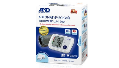 Тонометр автоматический на плечо AND, для всей семьи, с речевым выходом, универсальная манжета от 17 до 32см, UA-1200