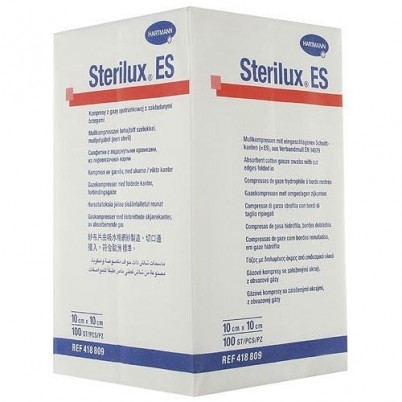 Салфетки марлевые Sterilux ES (Стерилюкс ЕС) 10х10см нестерильные 8-ми слойные, 100шт, 205007