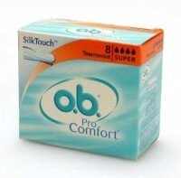 Тампоны женские супер OB / Оби ProComfort, комфортное введение, шелковистое покрытие, защищает, упаковка 8шт