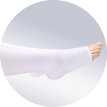 Чулок Орто госпитальный противоэмболический с открытым носком, унисекс белого цвета, Ч602