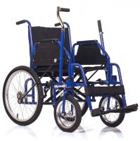 Кресло-коляска Ortonica Base 145 с рычажным управлением несъемными подлокотниками и ручным тормозом, нагрузка до 130кг