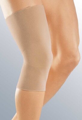 Бандаж на колено elastic knee support стандартный обеспечит компрессию и массаж, унисекс, бежевый, 601