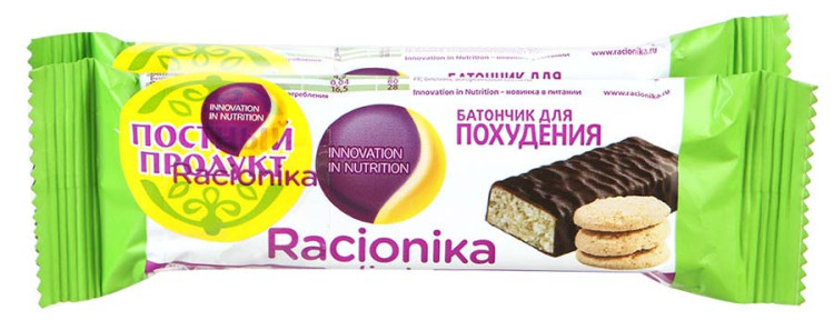 Батончик витаминный Рационика диет песочное печенье, постный, обеспечивает чувство сытости, 50г