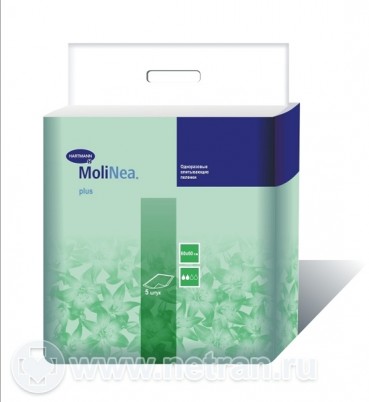 Пеленки МолиНеа Плюс (MoliNea Plus) для защита белья и поверхностей, размер 60х60см, 100шт, 161410
