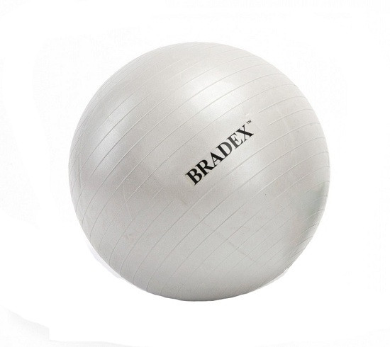 Мяч для фитнеса Фитбол-75 Fitness Ball Bradex SF 0017 гимнастика на разные группы мышц, диаметр 75см, до 150кг