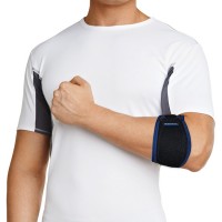 Бандаж Orlett TEL-104 на локтевой сустав фиксирует сухожилия мышц-сгибателей и разгибателей руки, черный