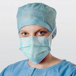 Маски Foliodress mask Comfort Anti Splash хирургические 4-х слойные с антибактериальным фильтром, зеленые, 40шт, 992528