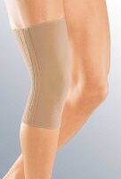 Бандаж на колено elastic knee support с пружинами по бокам обеспечит компрессию и массаж, унисекс бежевый, 603