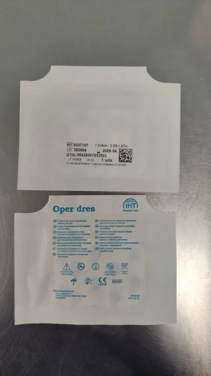Повязка Oper Dress (Опер Дресс) самофиксирующаяся с абсорбирующей прокладкой, 7.2 х5см, 50шт, 0037107
