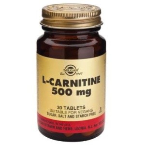 L-карнитин Solgar играет важную роль в сжигании жиров, как стимулятор сердечной деятельности, 30шт
