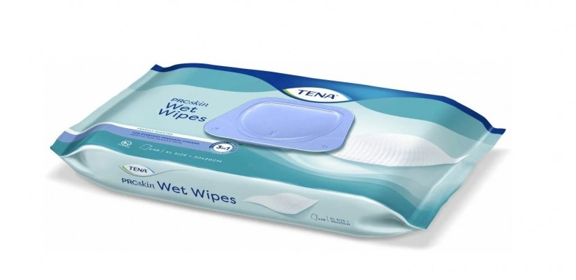 Полотенца влажные Tena Wet Wipes (Тена Вет Вайпс) 3 в 1 для мытья тела без воды и мыла, 48шт